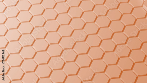 Abstract orange honeycomb