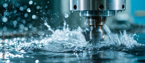 Machinery in metal industry requires coolant and lubrication for CNC milling work.
