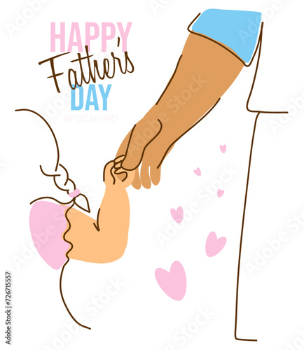 Father's affectionate embrace: in the vector illustration