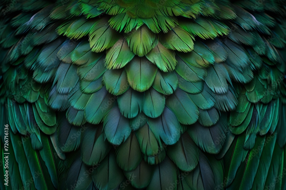 Captivating Natural Green Feathers Background Enhanced With Digitally Rendered Bird Plumage: Exquisite Symmetry, Perfectly Centered With Ample Copy Space Captivating Natural Green Feathers Background Enhanced With Digitally Rendered Bird Plumage: Exquisite Symmetry, Perfectly Centered With Ample Copy Space