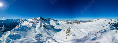Ski slopes and mountains, Melchsee-Frutt mountain resort village, Switzerland © Martin Valigursky