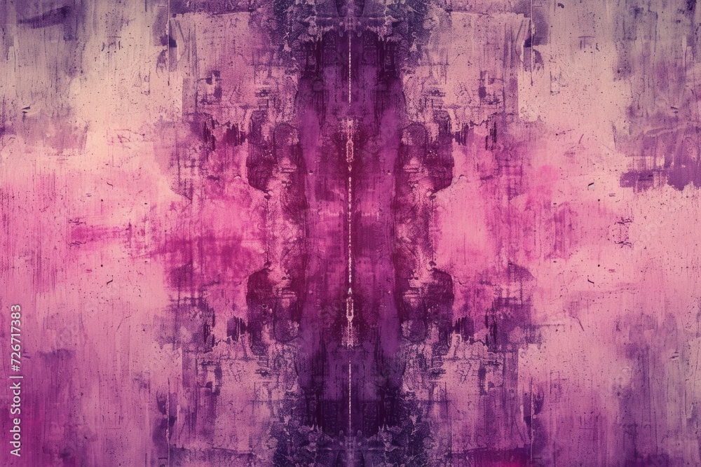 Elegant And Timeless: Textured Pink And Purple Grunge Background With Symmetrical Photo, Centered Placement And Copy Space