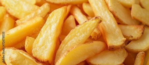 Cut potatoes for frying, to make french fries or chips.