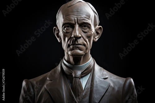 Wilbur Wright statue. Inventor of the first airplane. photo