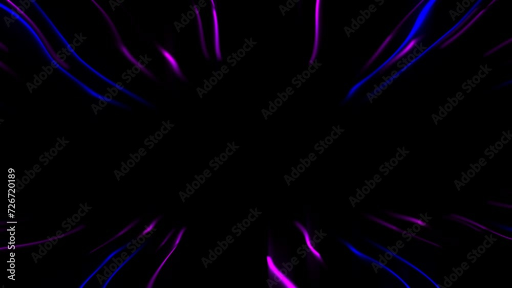 Elegant neon organic abtract lines background in 4K.