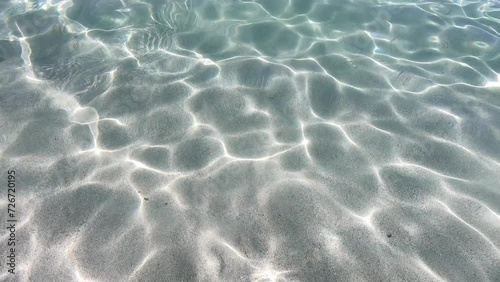 Azure surface of the sea in real motion. Playa Balandra, Mexico photo