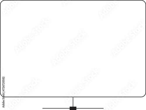 computer monitor icon, monitor vector illustration