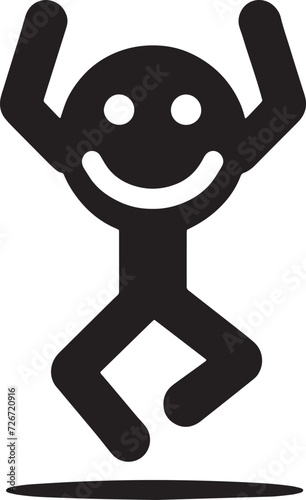 Joyful Stick Figure Emoji