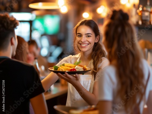 waitress in restaurant
