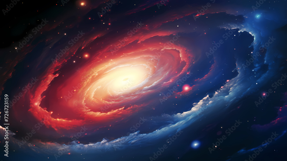 Space galaxy background, 3D illustration of nebulae in the universe Space galaxy background, 3D illustration of nebulae in the universe
