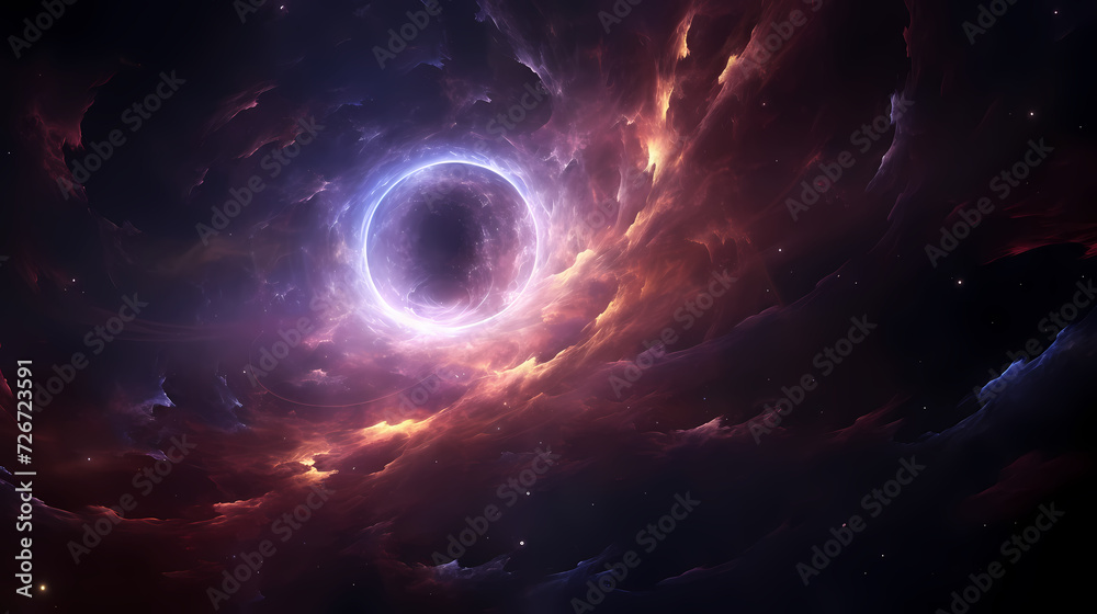 Fototapeta premium Space galaxy background, 3D illustration of nebulae in the universe