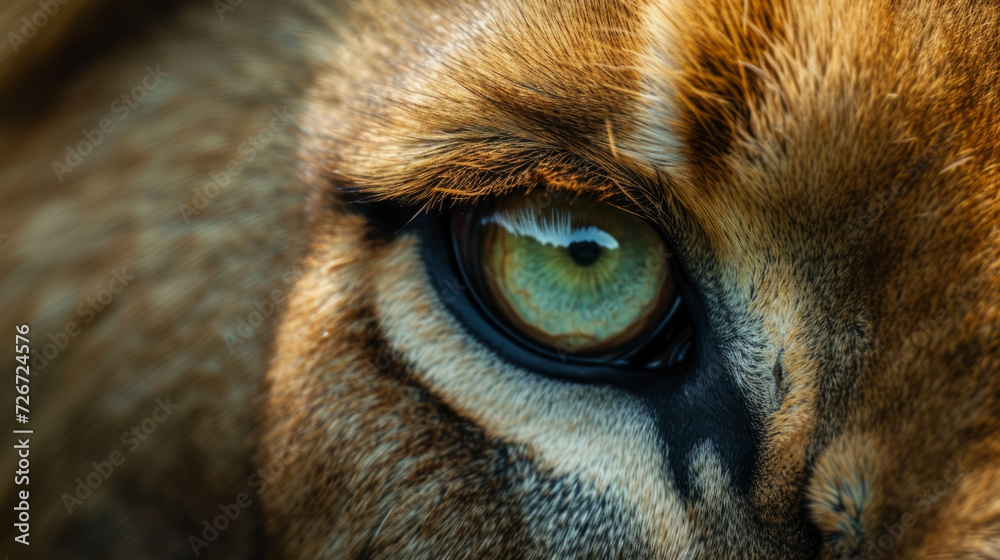 Closeup of a lion Eye