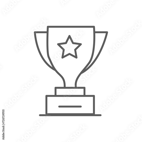 Vector flat illustration. Victory icon. Award, badge, winner's medal, victory cup. Perfect icon for your design.