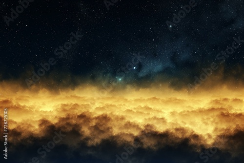Majestic Display of Night Sky and Clouds