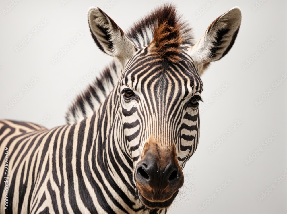 Zebra on Light Background Zebra on Light Background