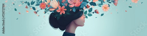 surreal fusion of human and flora in pastel paradise