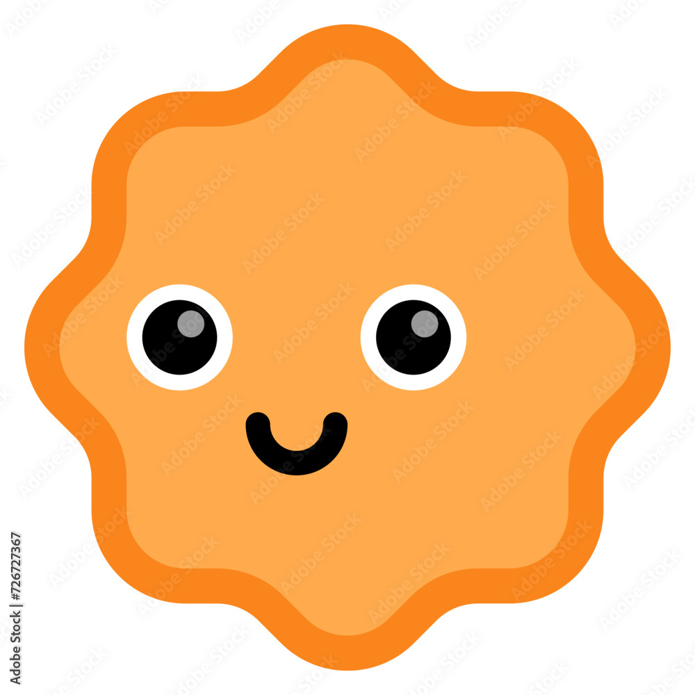 Smile star shape cartoon. Vector illustration. Smile star shape cartoon. Vector illustration.