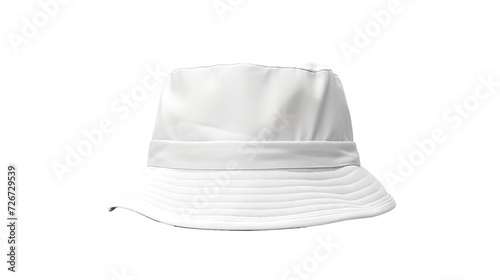 White bucket hat isolated on white or transparent background