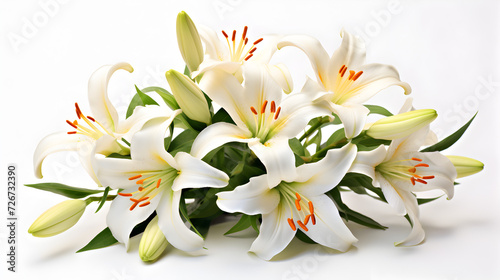 bouquet of white lilies,, bouquet of snowdrops