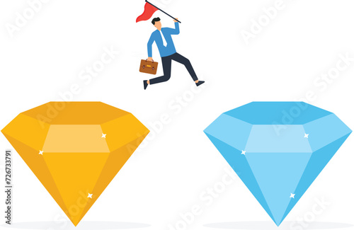 Value proposition and business challenge for hope for the best and right way to business success concept, 
