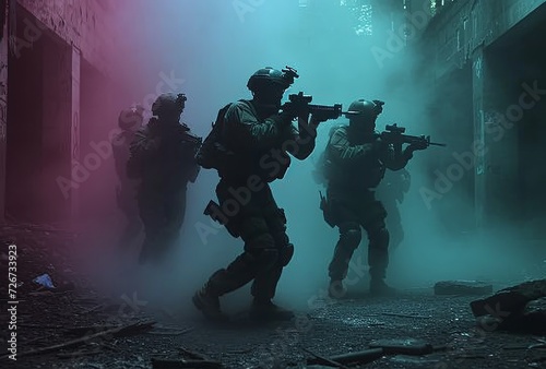 An intense digital world of war and adrenaline, as soldiers armed with weapons fight for survival in a high-stakes action adventure game