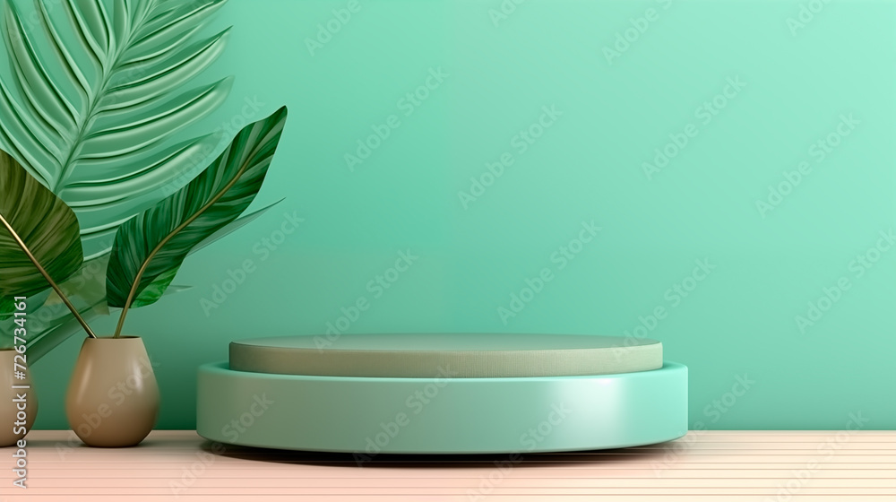 Wooden Platform Green Turqupoise Mint Petrol Aquamarine Smaragd Empty Blank Plate Podium Pedestral Table Stand Mockup Product Display Showcase Wood Surface Podest Presentation Pastel Wooden Platform Green Turqupoise Mint Petrol Aquamarine Smaragd Empty Blank Plate Podium Pedestral Table Stand Mockup Product Display Showcase Wood Surface Podest Presentation Pastel