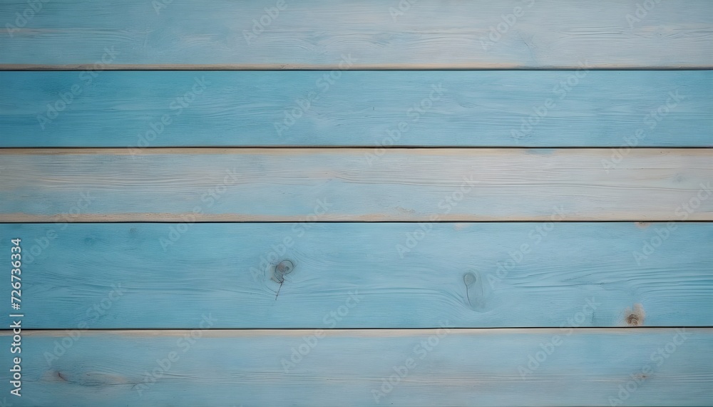 Pastel light blue wood planks texture. Illustration of a close-up view of a wooden wall with vibrant blue and blue paint. wood background texture. Wooden planks texture. Generative AI