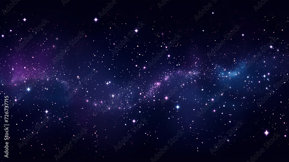 Fototapeta premium Mysterious star themed gradient background with countless twinkling stars