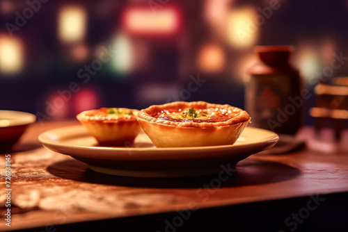 Delight your palate with mini quiches featuring a delectable blend of canned tuna and gooey mozzarella. A savory culinary masterpiece in bite sized perfection.