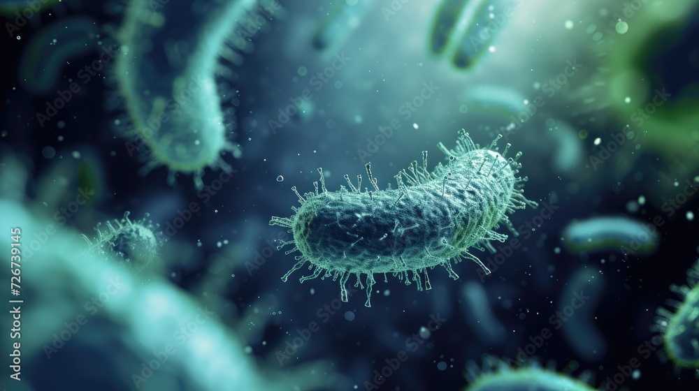Close-Up Microscopic View of Bacteria and Germs in a Laboratory Setting Close-Up Microscopic View of Bacteria and Germs in a Laboratory Setting