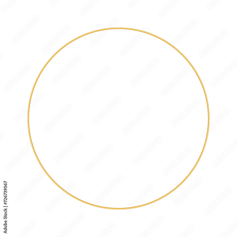 Gold thin round frame. Golden luxury circle logo. Gold thin round frame. Golden luxury circle logo.