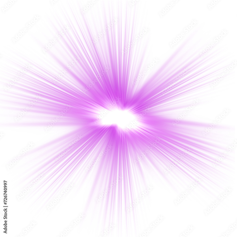 pink star burst effect, glowing shiny light