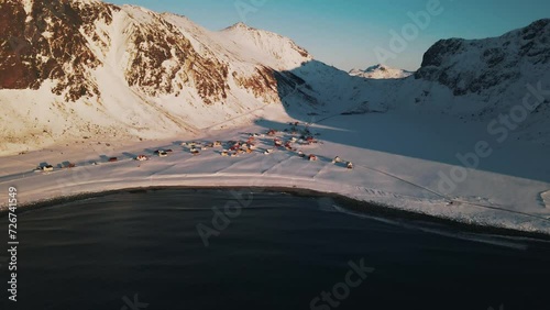 Norway Winter Unstad Drone  photo