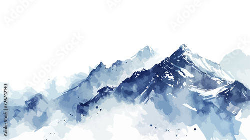 Landschaft Berge Schnee Gipfel Alpen Bergsteigen Vektor photo