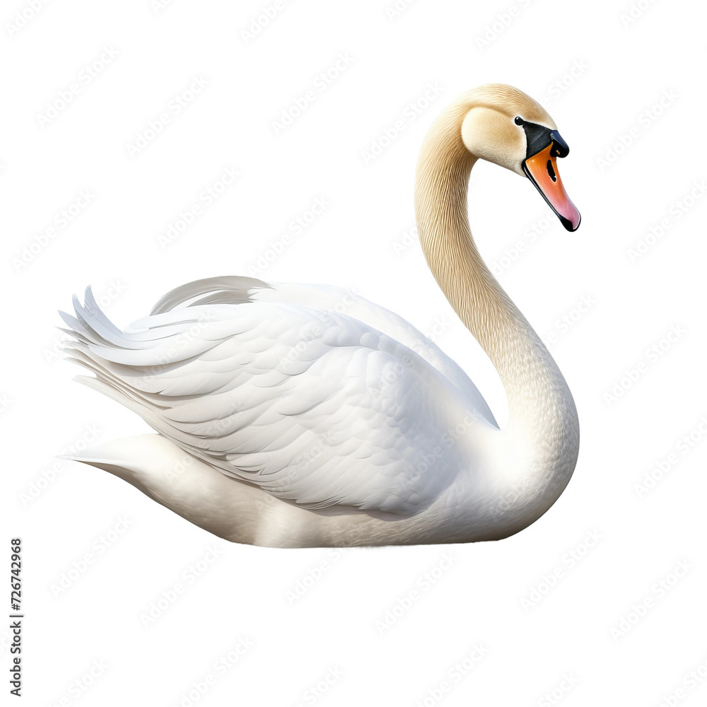 white swan on the water white swan on the water