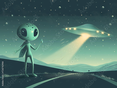 Alien hitchhiking across the galaxy photo