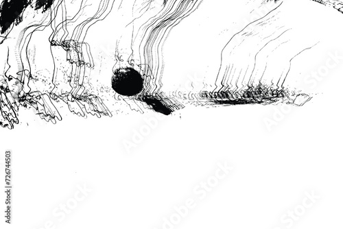 Random grunge scribbles drawing and writing background. Grunge abstract backdrops made of crazy chaotic drunk hand drawn scribble sketch burst texture. Sketchy school notebook ink drawing doodles.