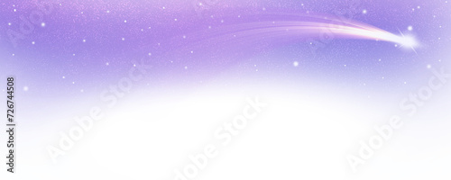 glowing shooting star arc light effect with stardust and sparkles