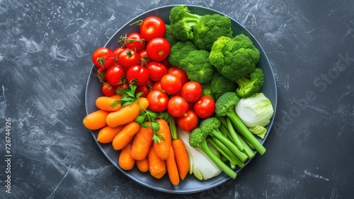 Nutritionist's guide to a balanced plate with veggies.