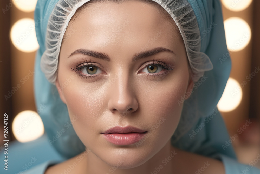 Plastic surgery treatment on beauty woman Plastic surgery treatment on beauty woman
