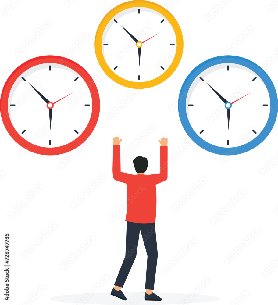 Time management for best efficiency and productivity, Manage project and control timeline or schedule and speed or fast work concept,
