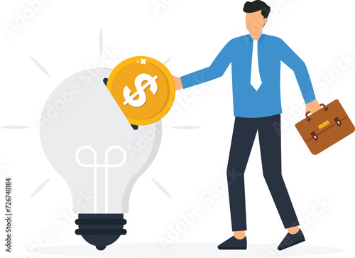 Fundraising ideas and funding new innovative project, Donation or investing or VC venture capital to support startup idea concept,
