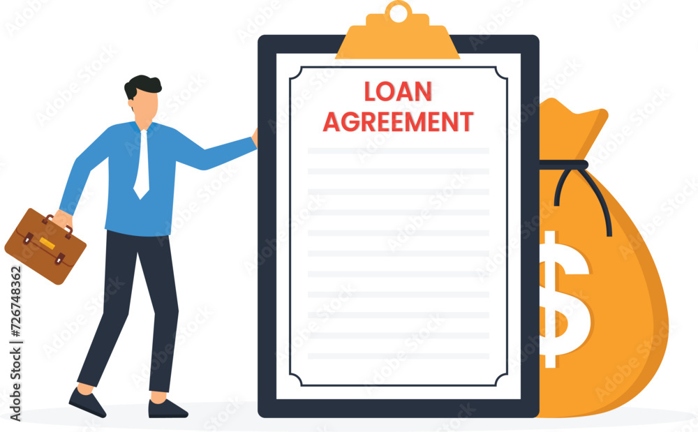 Loan agreement borrow money from bank, Mortgage and debt or obligation to pay back interest rate, Personal loan or financial support concept,
Loan agreement borrow money from bank, Mortgage and debt or obligation to pay back interest rate, Personal loan or financial support concept,