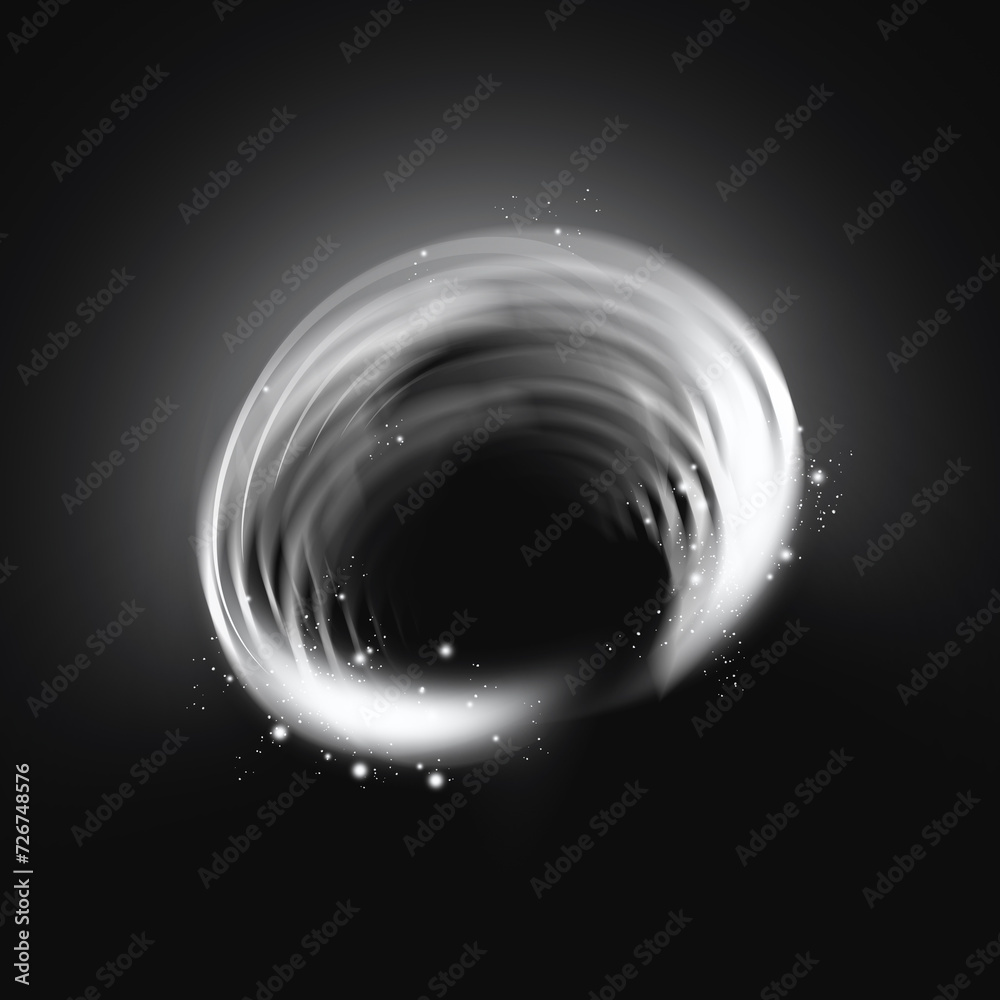 glow white light twirl with sparkles effect glow white light twirl with sparkles effect