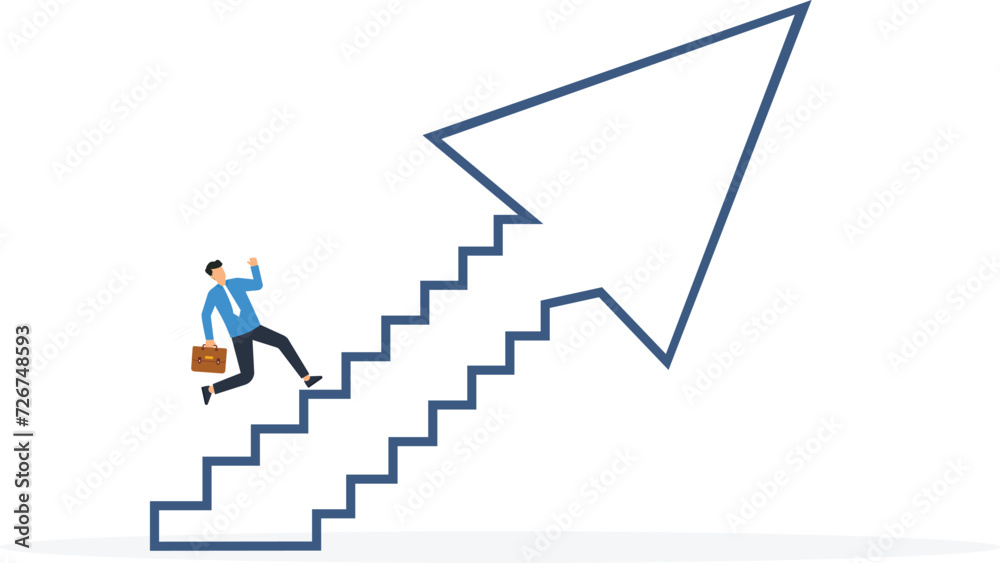 Improvement or career growth, Stairway to success and growing income or improve skill to achieve business target concept,
Improvement or career growth, Stairway to success and growing income or improve skill to achieve business target concept,