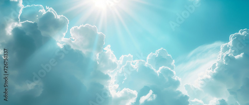blue sky with white clouds background texture