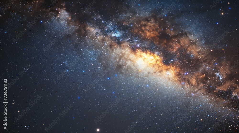 Fototapeta premium a close up of a very large star filled sky with a very bright star in the middle of the picture.