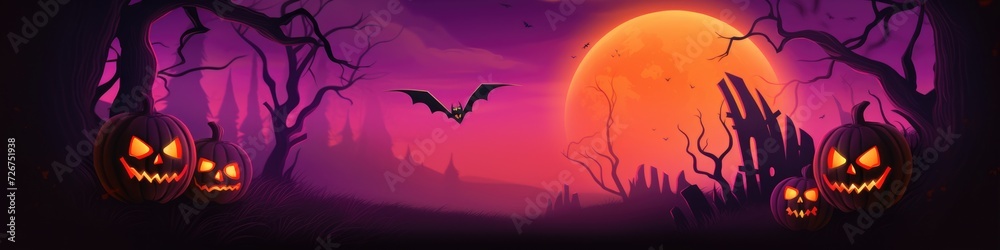 Halloween Sale Deals Web Banner for October. Spooktacular Savings for Your Website Design