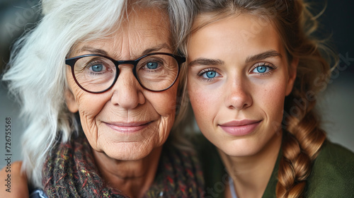 Older and Younger Women With Blue Eyes