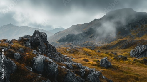 Blustery rugged terrain wallpaper
